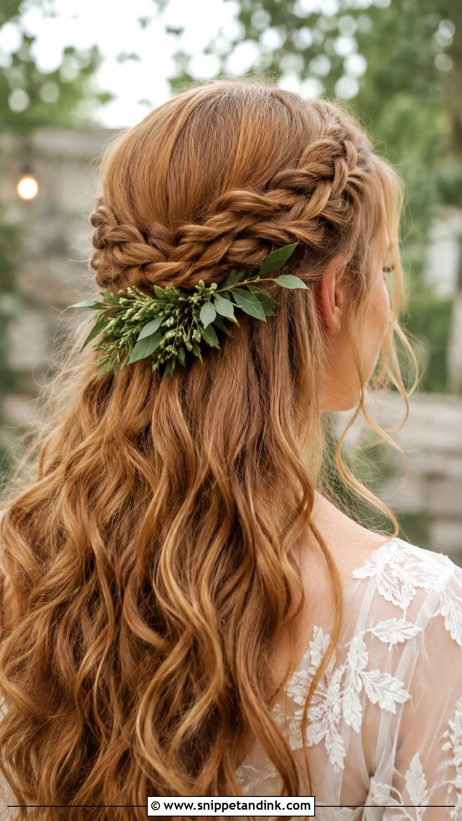 Half Up Braided Crown - Snippet and Ink - 30 Wedding Guest Hairstyles for Long Hair