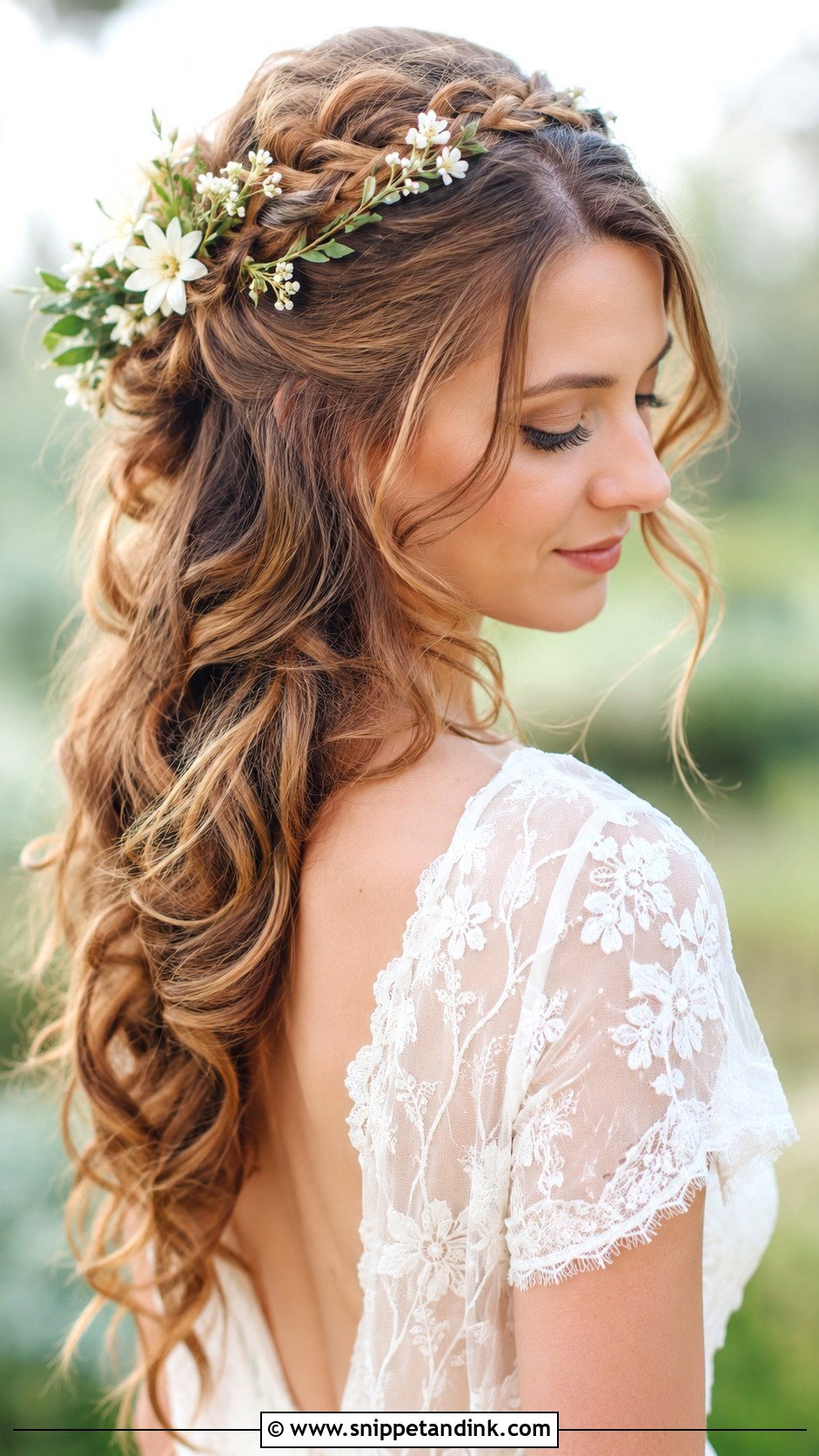 Half Up Braided Crown Wedding Hairstyle Tutorial - Snippet and Ink - 25 Wedding Hairstyles Tutorial