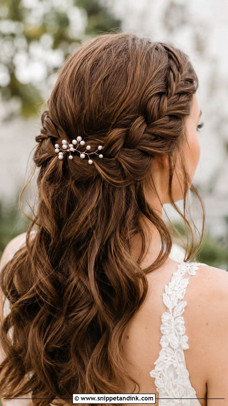 Half Up Braided Halo - Snippet and Ink - 35 Simple Wedding Hairstyles