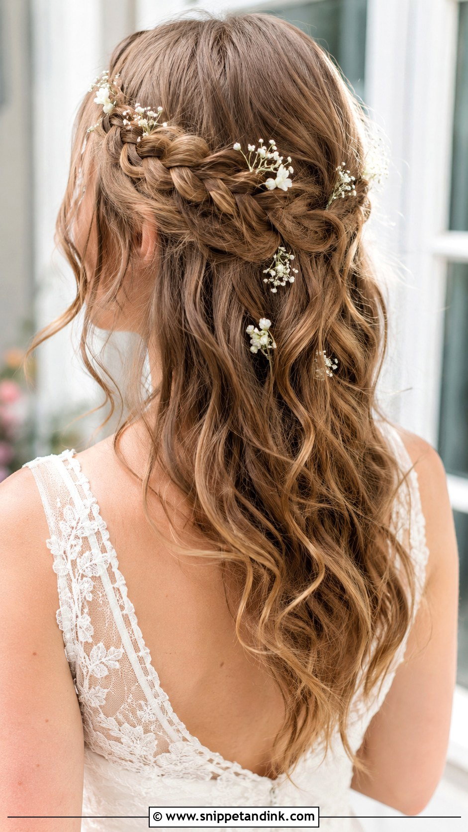 Half Up Braided Style - Snippet and Ink - 20 Cute Wedding Hairstyles for Short Hair