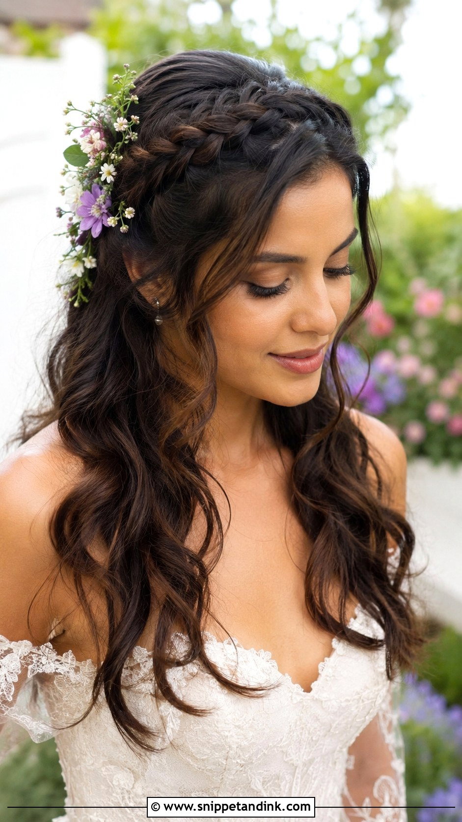Half Up Braided Style - Snippet and Ink - 20 Wedding Hairs