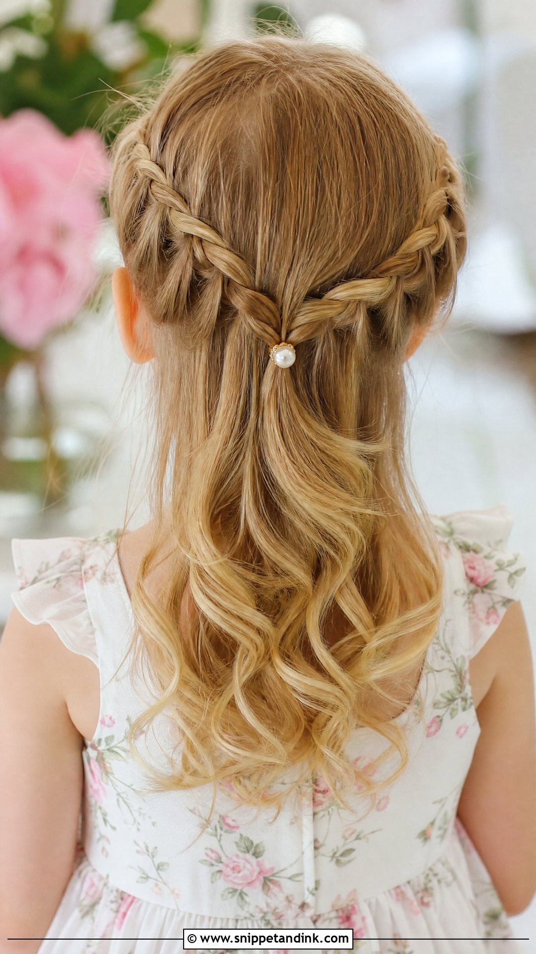 Half Up Braided Style - Snippet and Ink - 20 Wedding Hairstyles for Girls