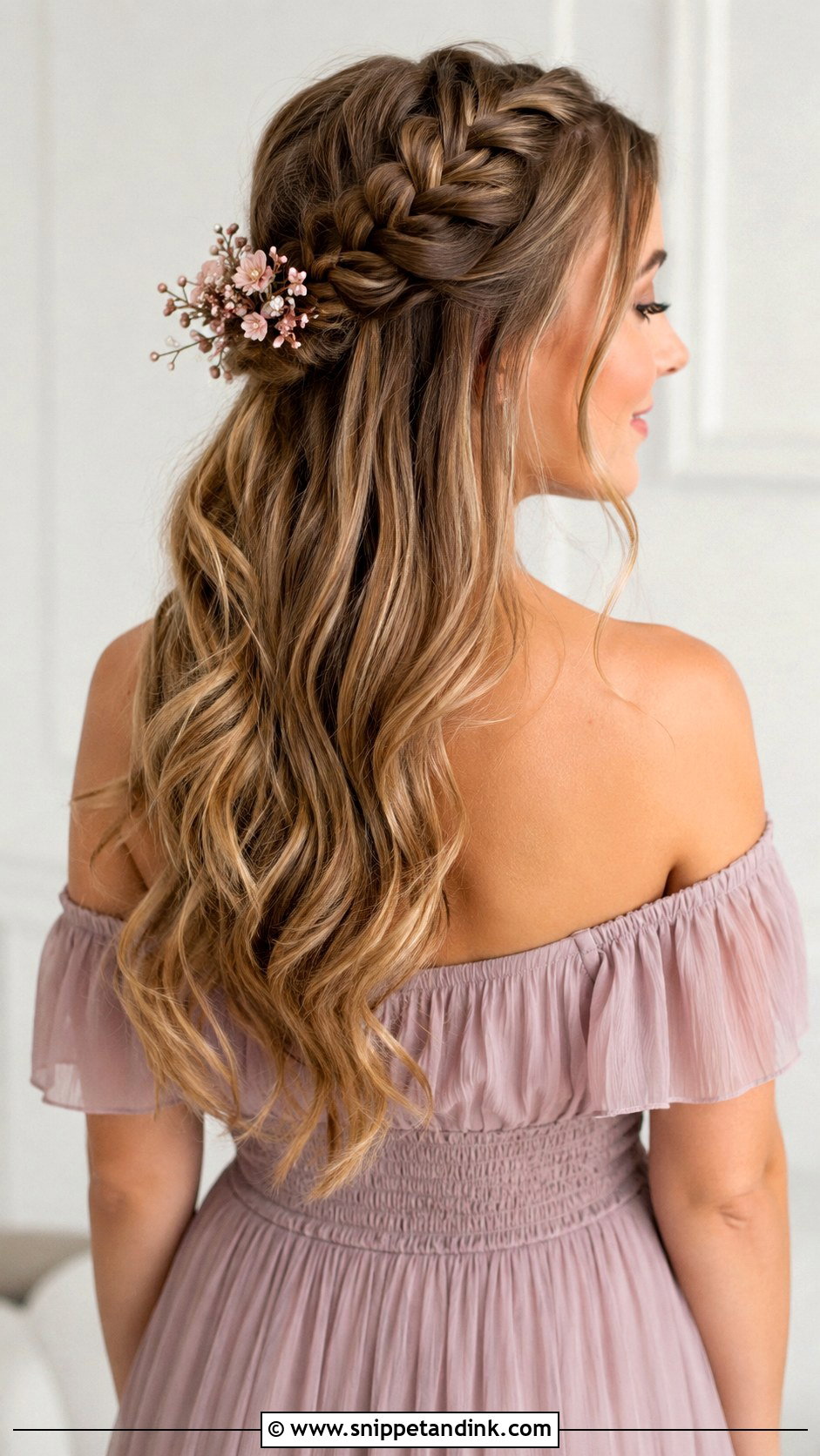 Half Up Braided Style - Snippet and Ink - 35 Engagement Hairstyles