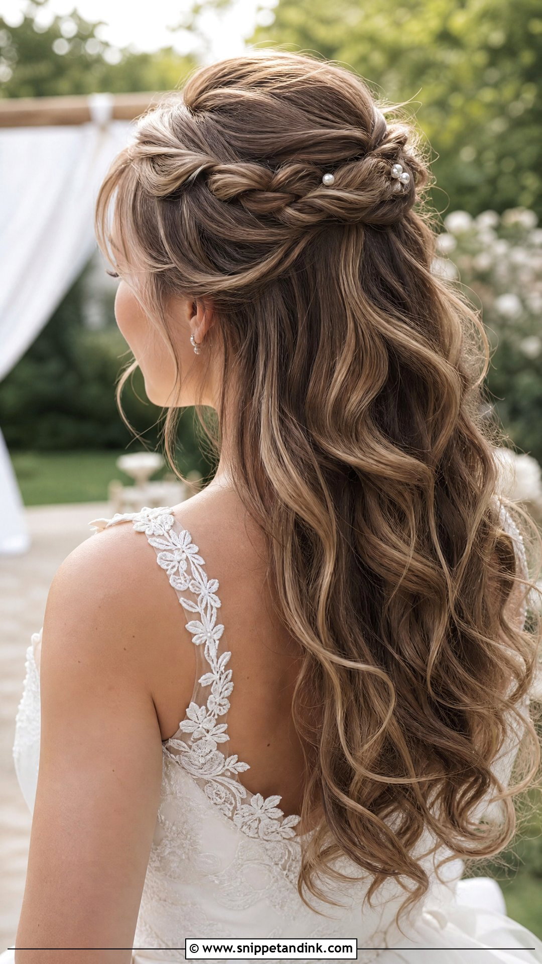 Half Up Braided Style - Snippet and Ink - 20 Princess Wedding Hair Ideas