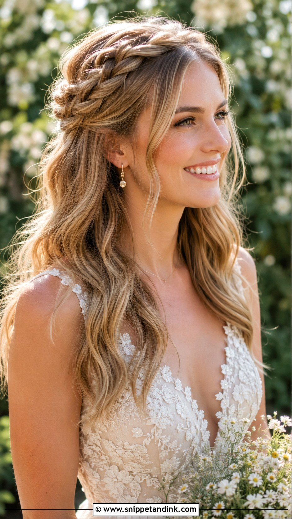 Half Up Braided Style - Snippet and Ink - 20 Wedding Day Hairstyles for Bride