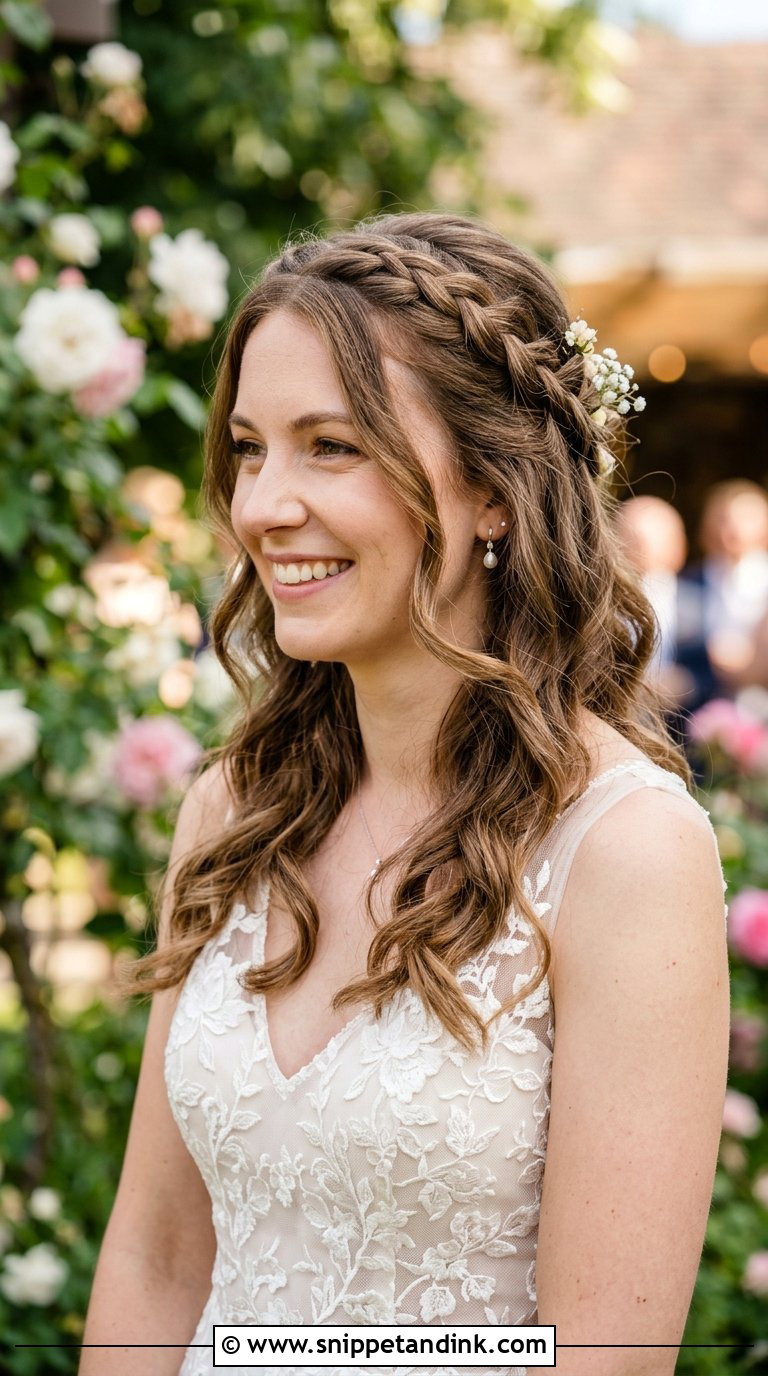 Half Up Braided Tutorial - Snippet and Ink - 20 Bridal Hair Tutorial Ideas