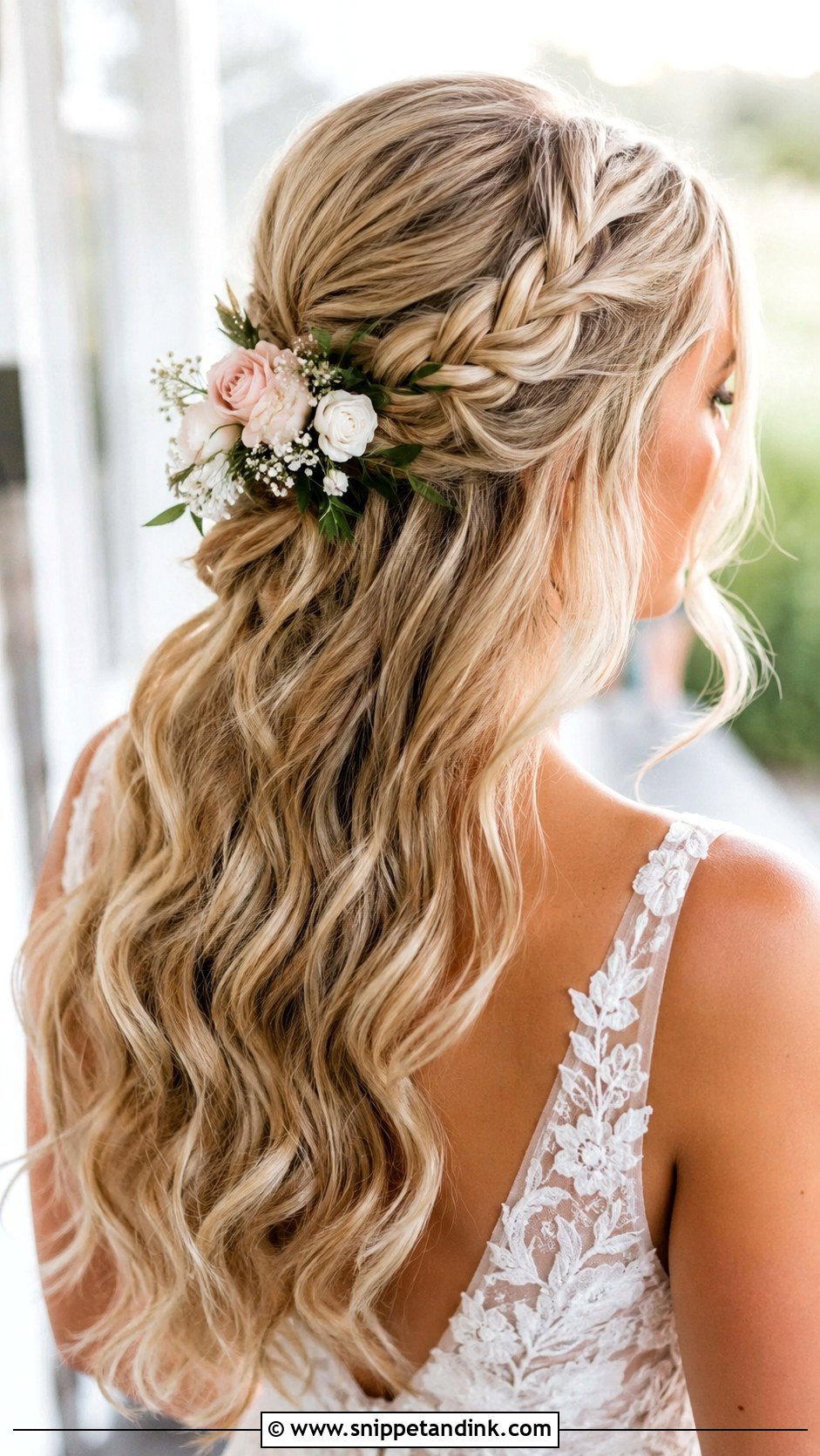 Half Up Braided Wedding Hairstyle - Snippet and Ink - 25 Bride Wedding Hairstyle Ideas