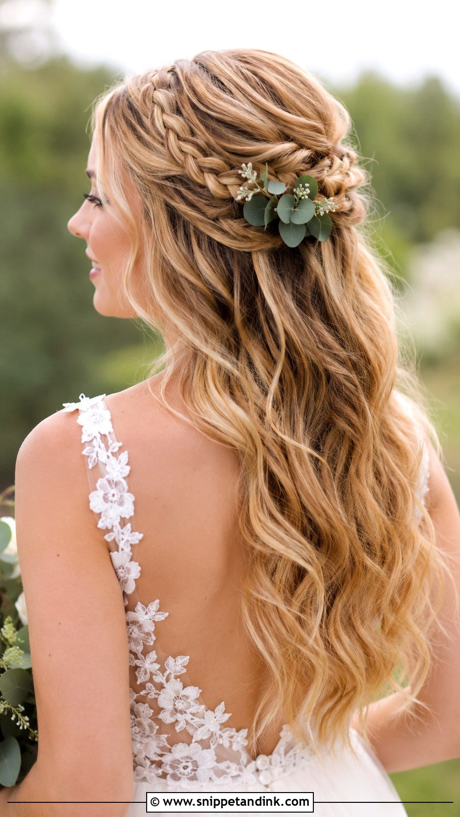Half Up Braided Wedding Hairstyle - Snippet and Ink - 30 Bride Wedding Hairstyles