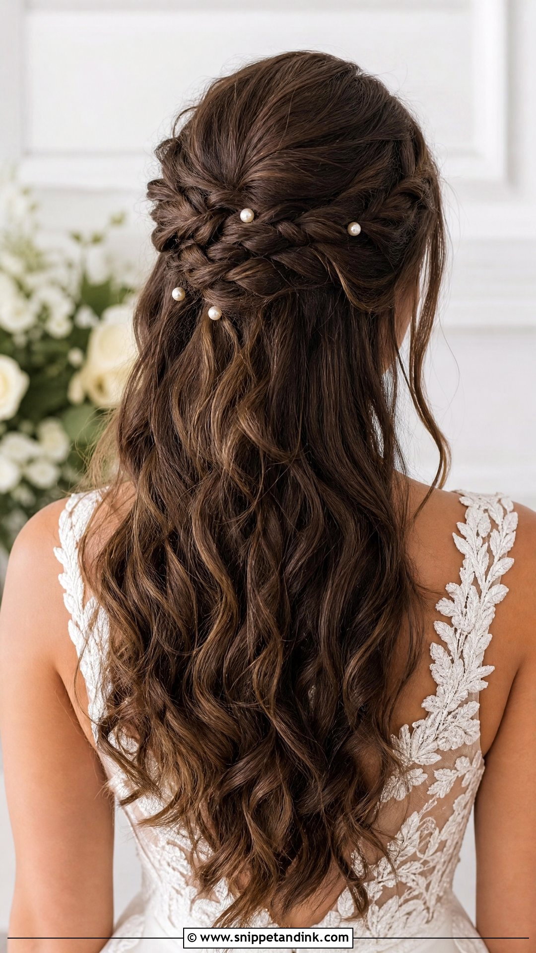 Half Up Braided Wedding Hairstyle - Snippet and Ink - 20 Traditional Wedding Hairstyles