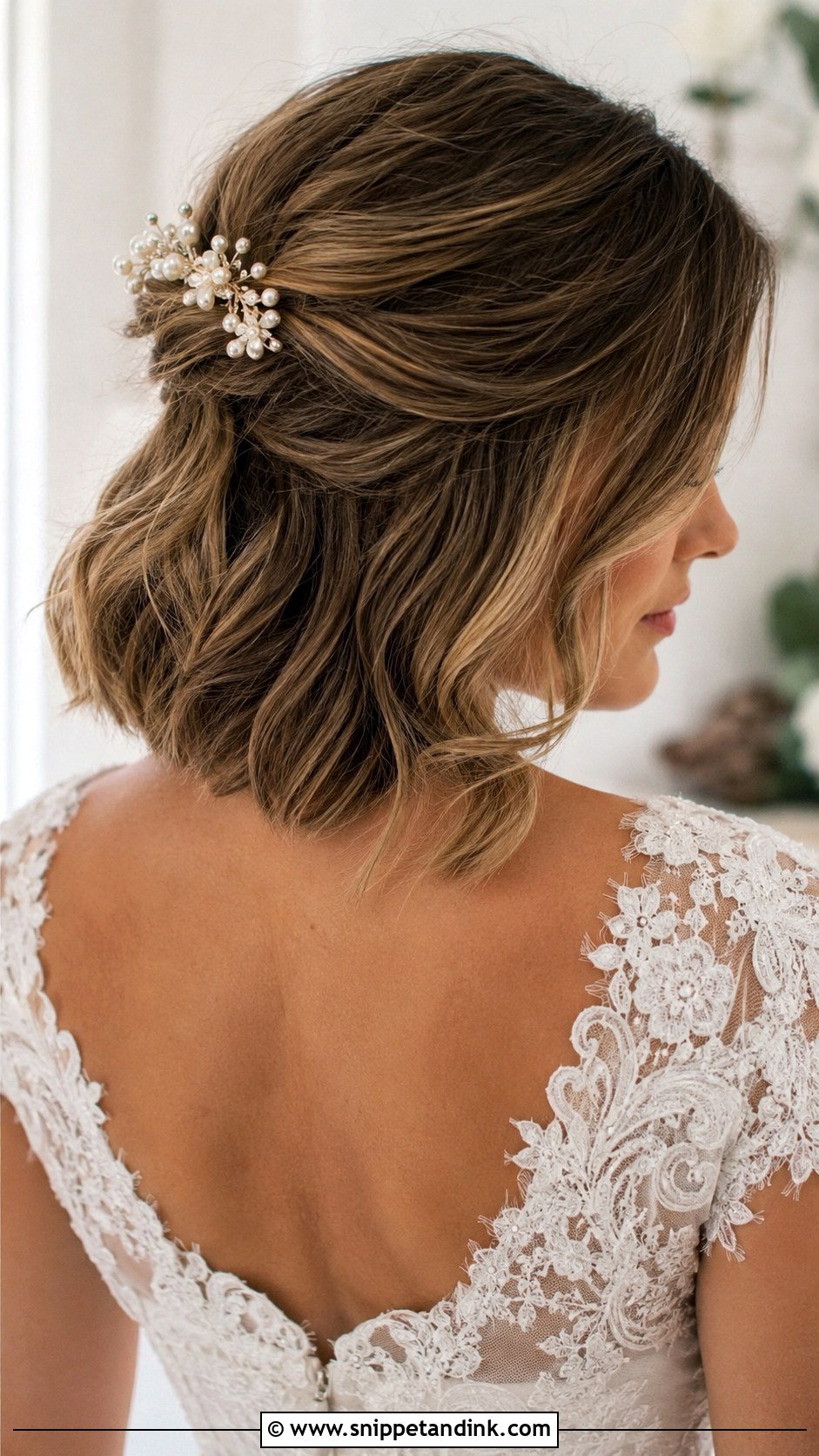 Half Up Bridal Bob - Snippet and Ink - 25 Bridal Bob Hairstyles