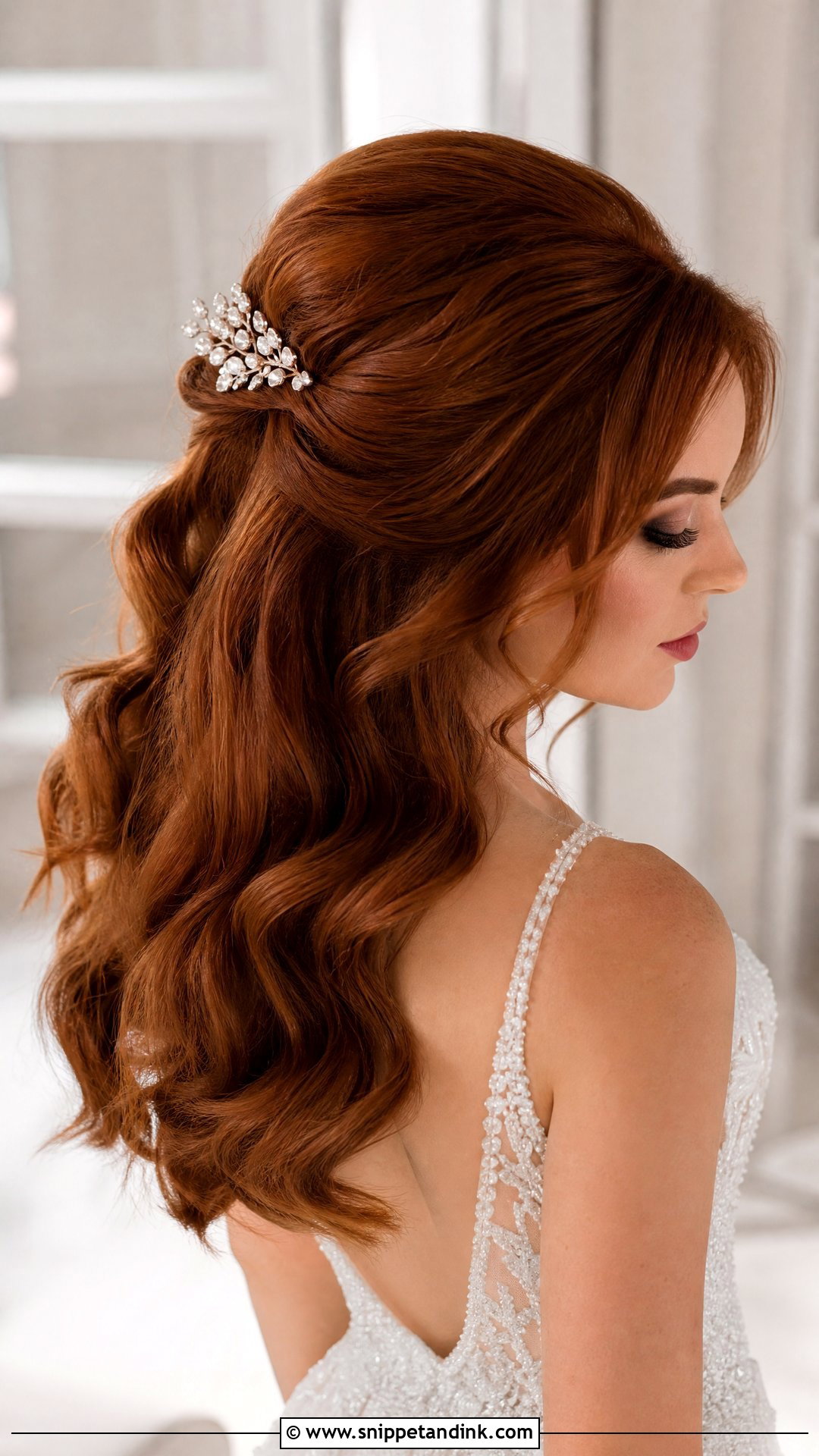 Half Up Bridal Hairstyle With Volume - Snippet and Ink - 20 Half-Up Bridal Hairstyles for Long Hair