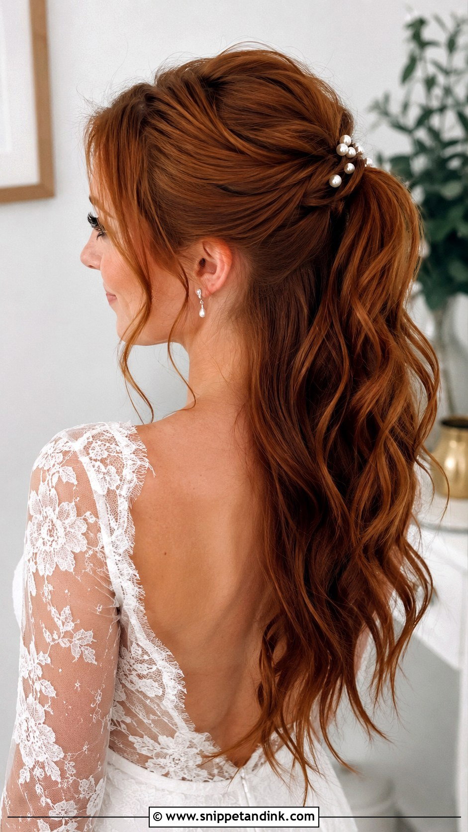 Half Up Bridal Ponytail - Snippet and Ink - 25 Bridal Hair Ponytail Ideas
