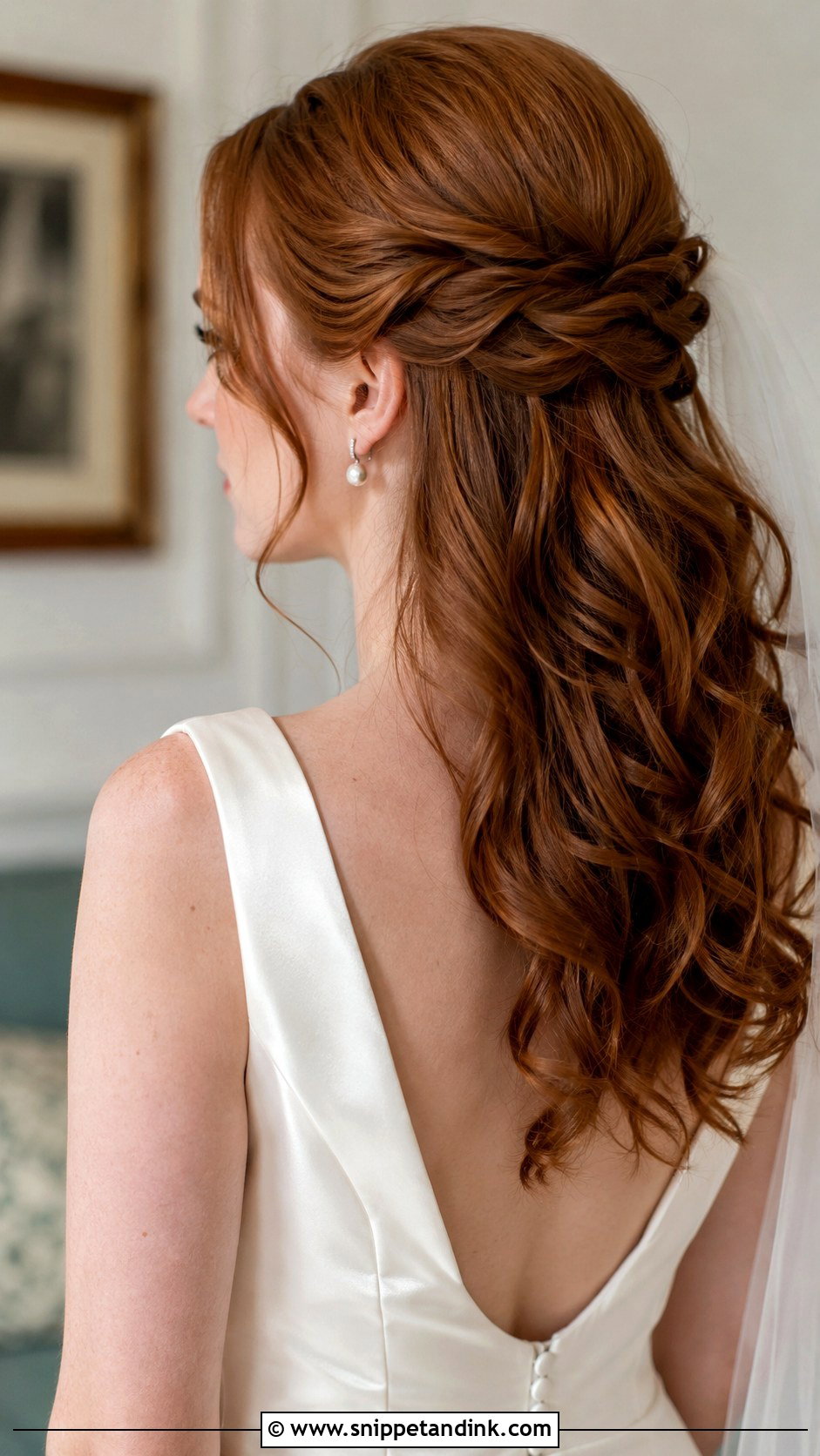 Half Up Bride Hairstyle With Twists - Snippet and Ink - 15 Half-Up Bride Hairstyles