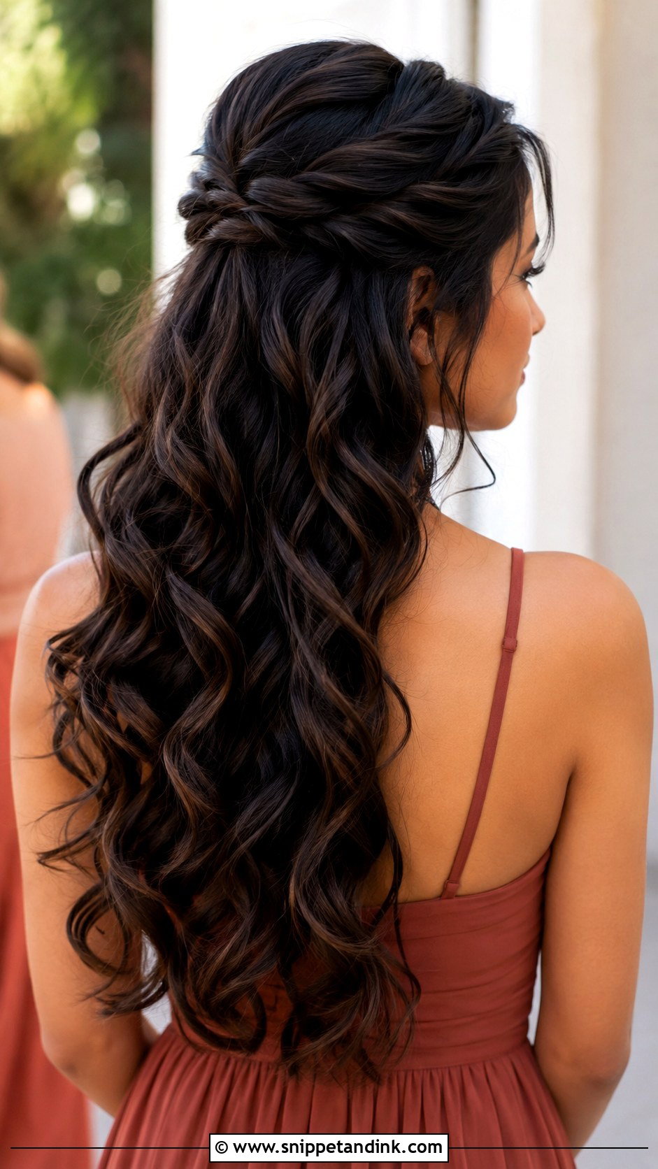 Half Up Bridesmaid Hair For Long Hair - Snippet and Ink - 20 Simple Bridesmaid Hair Half Up Ideas