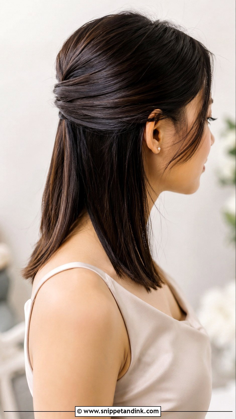 Half Up Bridesmaid Hair For Straight Hair - Snippet and Ink - 20 Bridesmaid Hair Half Up Medium Ideas