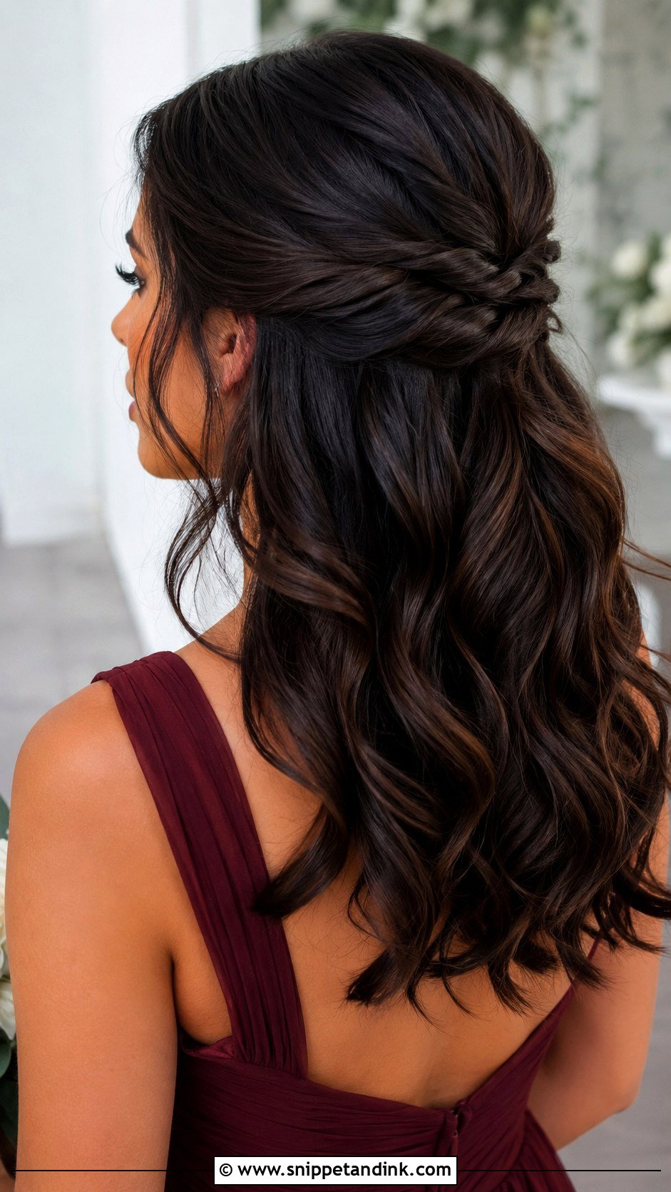 Half Up Bridesmaid Hair For Thick Hair - Snippet and Ink - 20 Bridesmaid Hair Half Up Medium Ideas