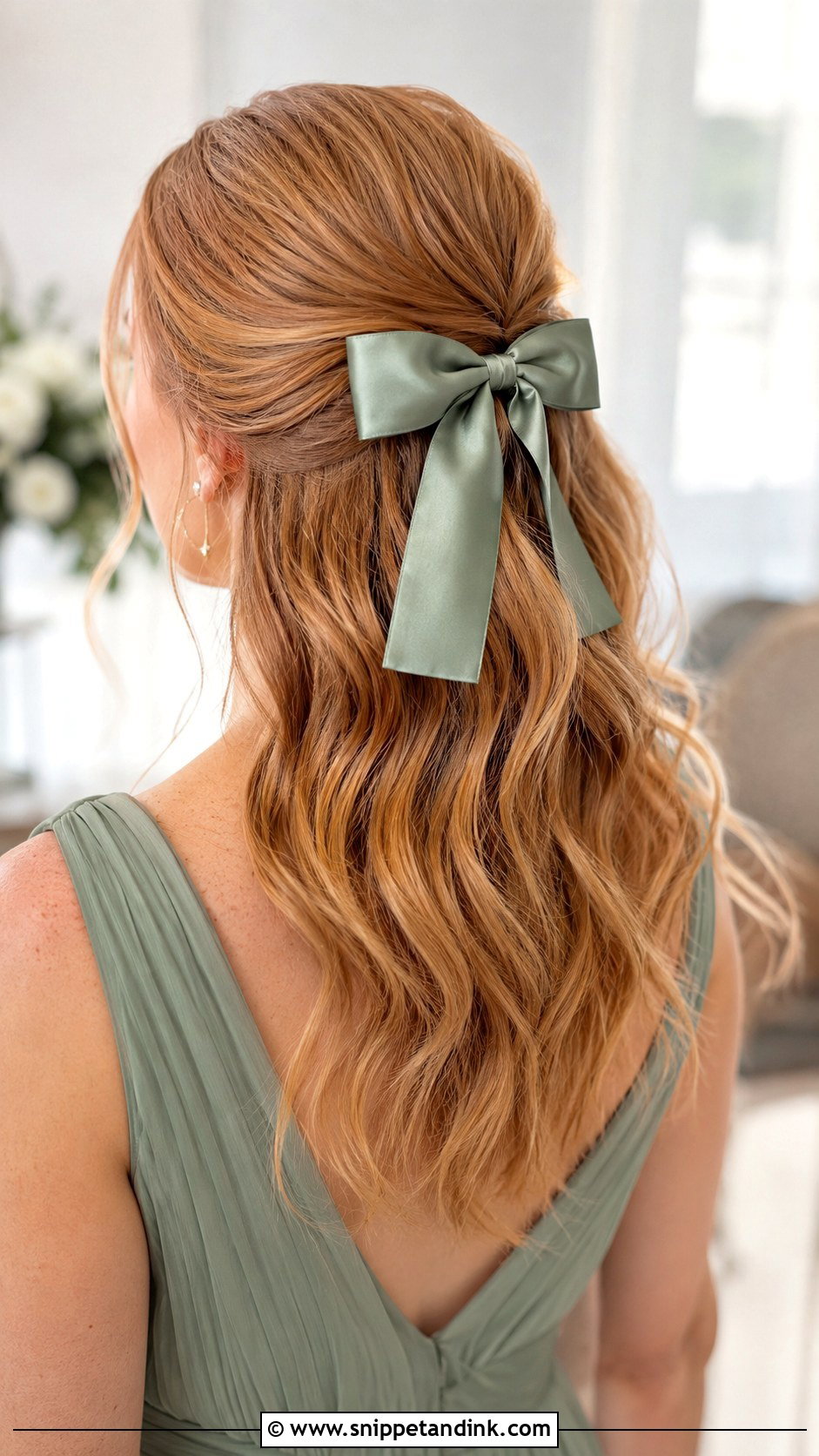 Half Up Bridesmaid Hair With A Bow - Snippet and Ink - 20 Bridesmaid Hair Half Up Medium Ideas