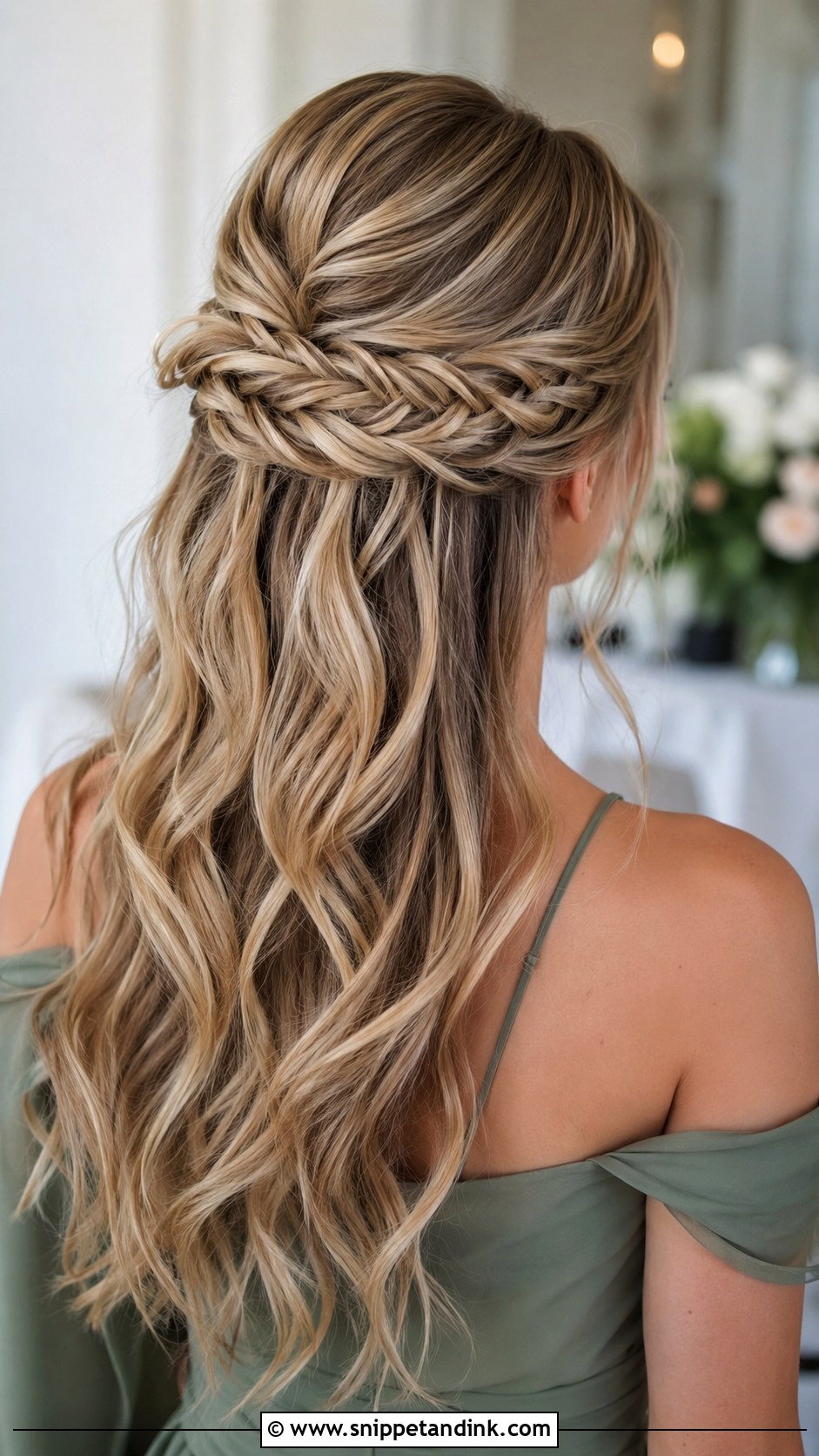 Half Up Bridesmaid Hair With A Fishtail Braid - Snippet and Ink - 20 Simple Bridesmaid Hair Half Up Ideas