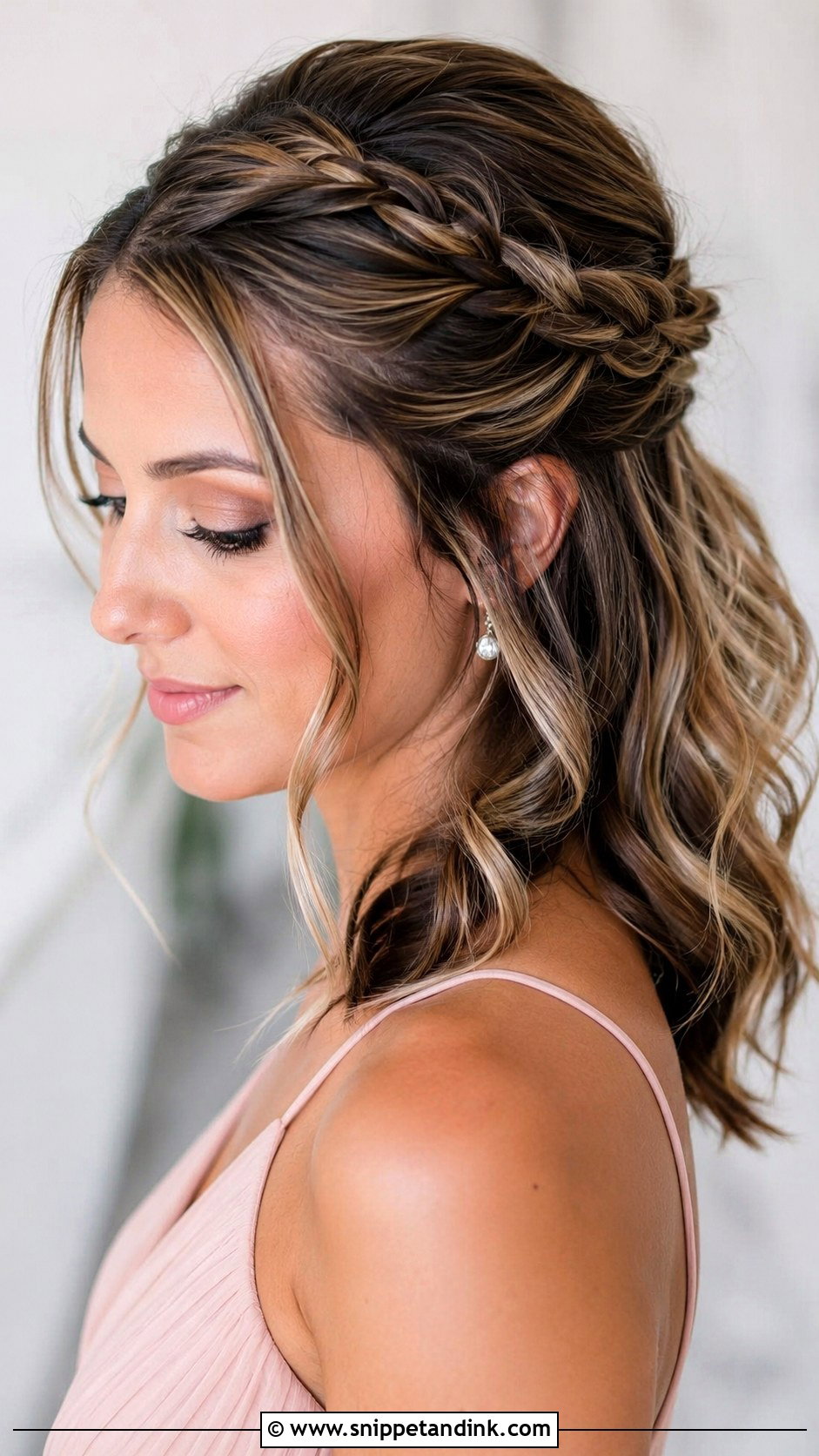Half Up Bridesmaid Hair With Braids - Snippet and Ink - 20 Bridesmaid Hair Half Up Medium Ideas