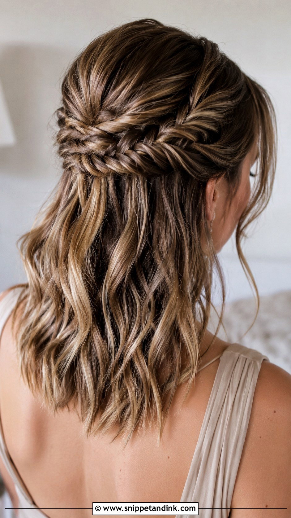 Half Up Bridesmaid Hair With Fishtail Braid - Snippet and Ink - 20 Bridesmaid Hairstyles Medium Length Half Up
