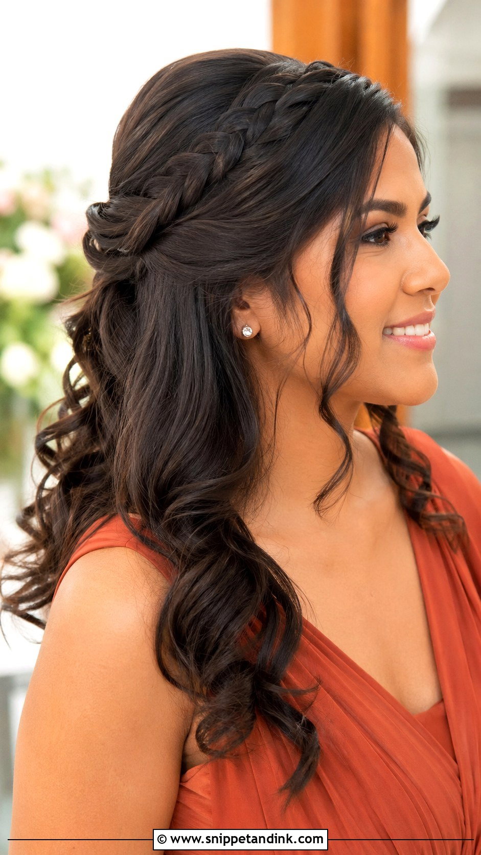 Half Up Bridesmaid Hair With Side Braid - Snippet and Ink - 20 Bridesmaid Hair Half Up Medium Ideas