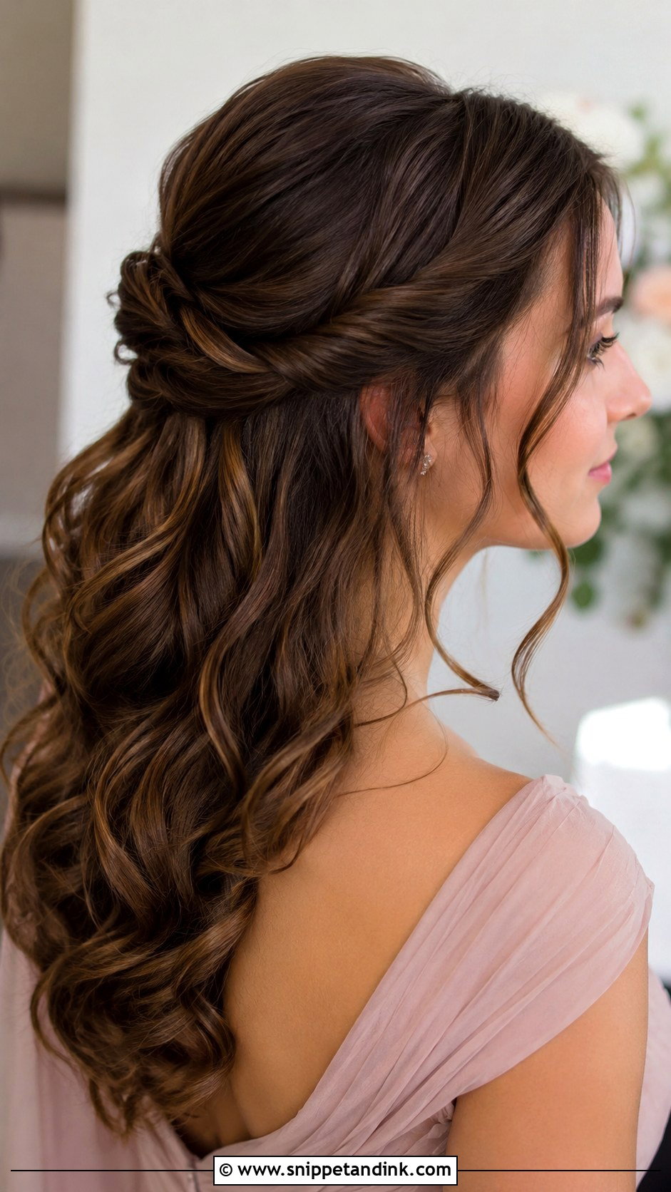 Half Up Bridesmaid Hair With Twists - Snippet and Ink - 20 Simple Bridesmaid Hair Half Up Ideas