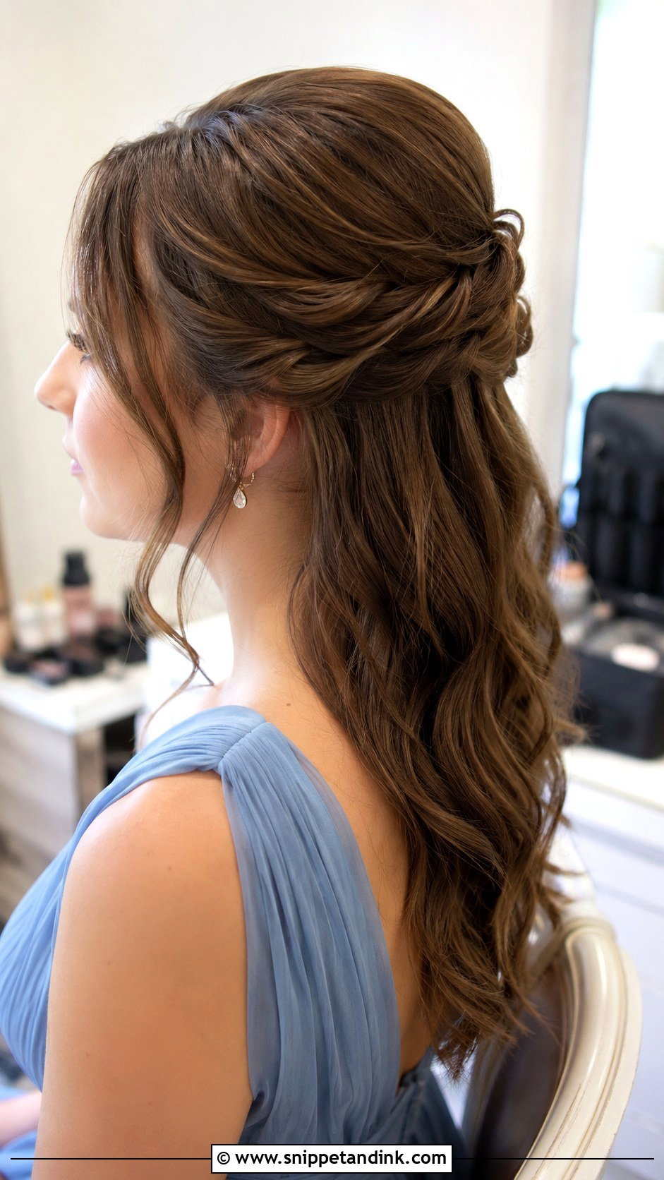 Half Up Bridesmaid Hairstyle For Fine Hair - Snippet and Ink - 20 Bridesmaid Hairstyles for Fine Hair