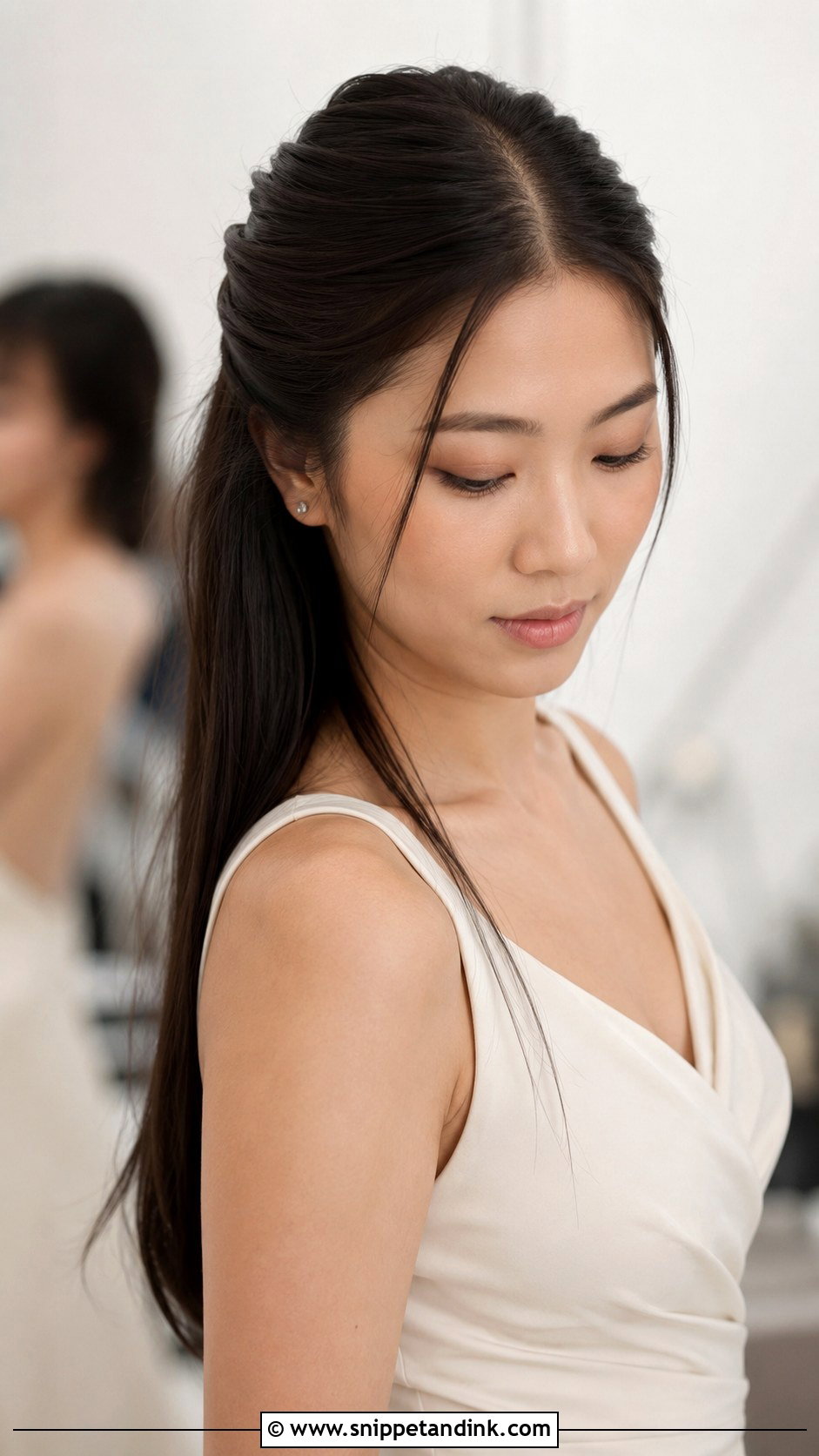 Half Up Bridesmaid Hairstyle For Straight Hair - Snippet and Ink - 20 Bridesmaid Hairstyles Half Up