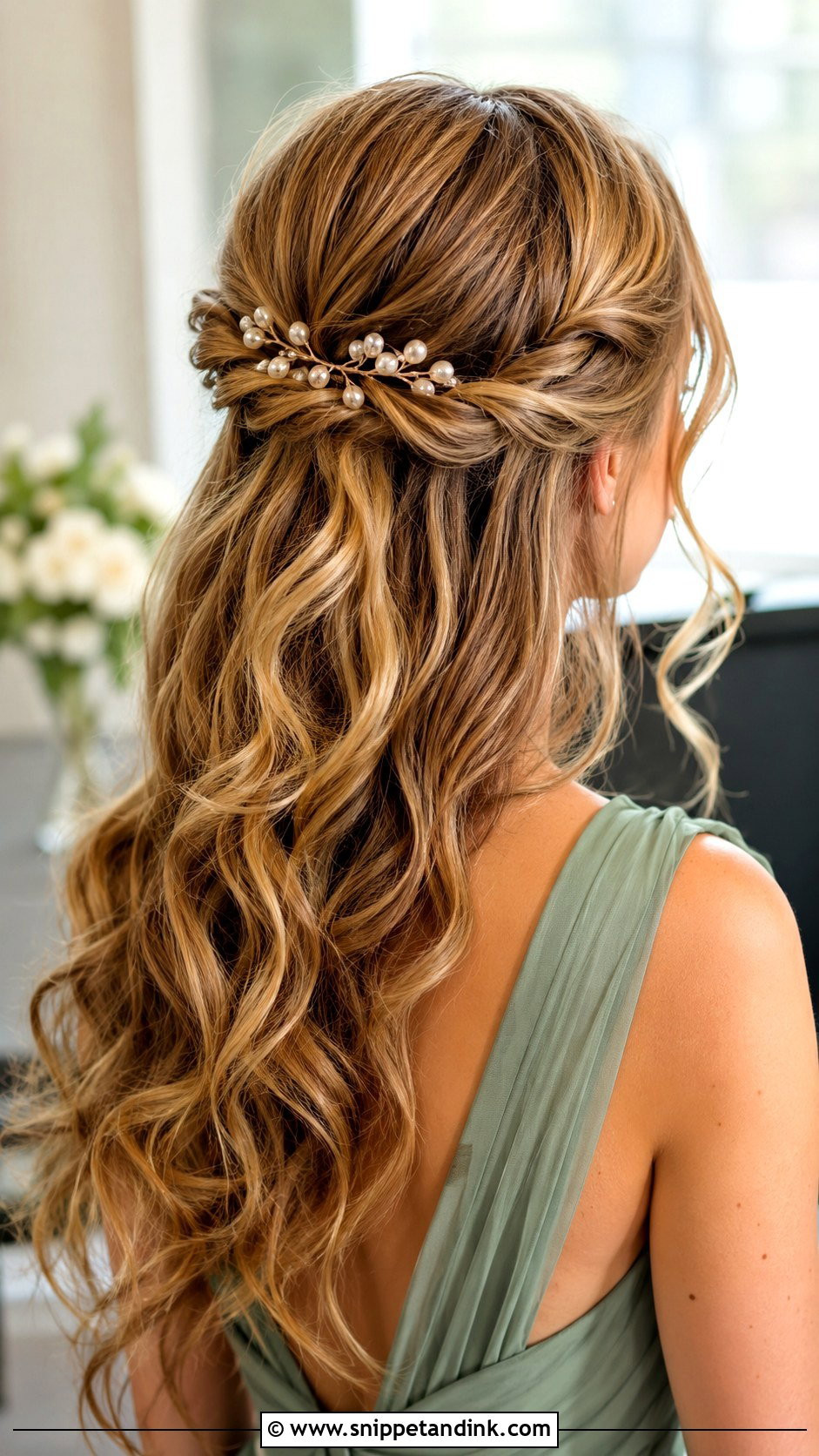 Half Up Bridesmaid Hairstyle Medium Hair - Snippet and Ink - 20 Bridesmaid Hairstyle Medium Hair Ideas