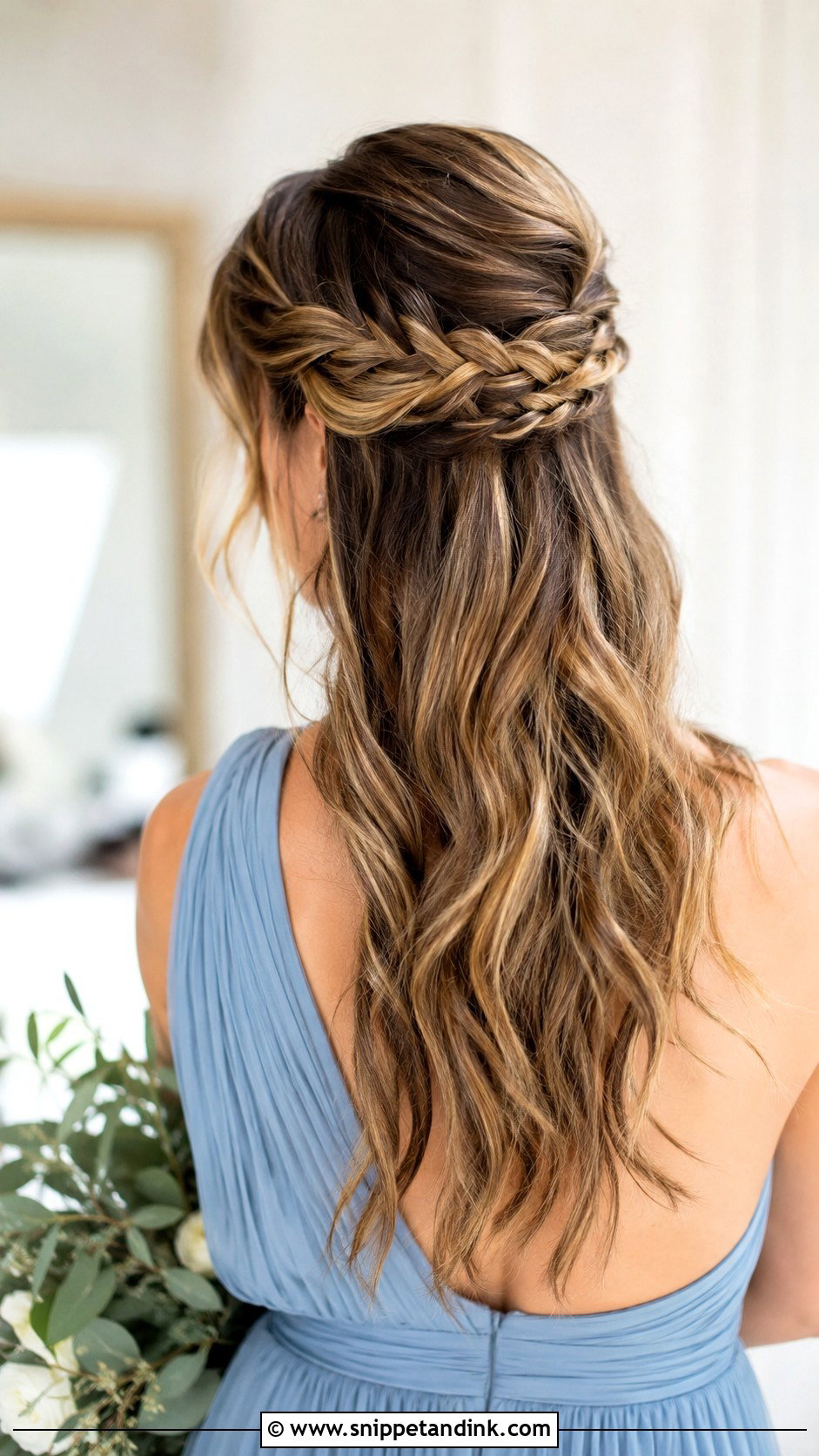 Half Up Bridesmaid Hairstyle With Braids - Snippet and Ink - 20 Bridesmaid Hairstyles Half Up