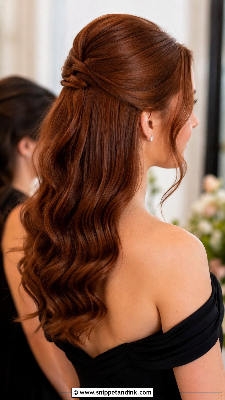 Half Up Bridesmaid Hairstyle With Hollywood Waves - Snippet and Ink - 20 Bridesmaid Hairstyles Half Up