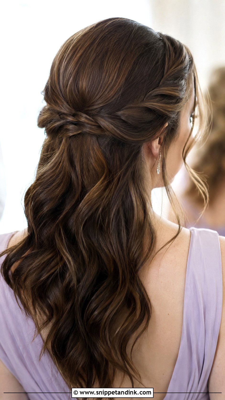 Half Up Bridesmaid Hairstyle With Twists - Snippet and Ink - 20 Bridesmaid Hairstyles Half Up
