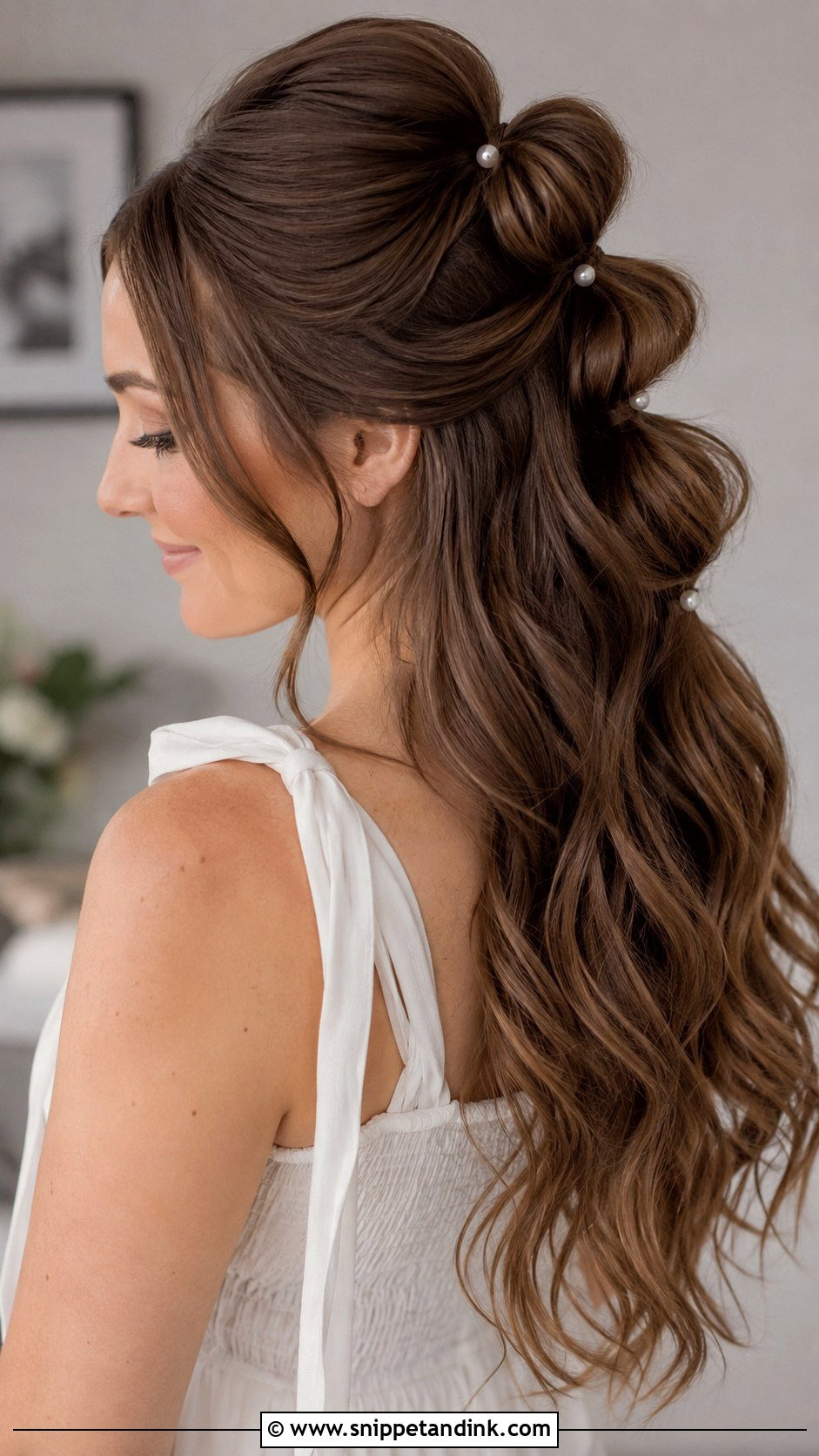 Half Up Bubble Ponytail - Snippet and Ink - 30 Hairstyles for Engagement Bride