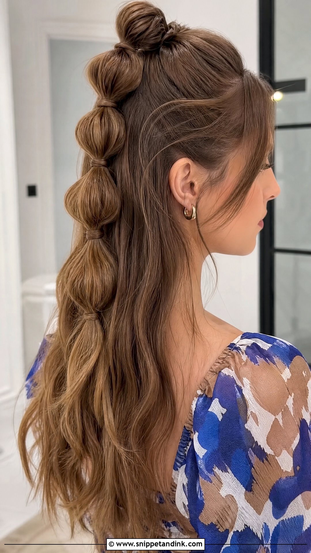 Half Up Bubble Ponytail - Snippet and Ink - 20 Half-Up Hair Styles for Wedding Guest