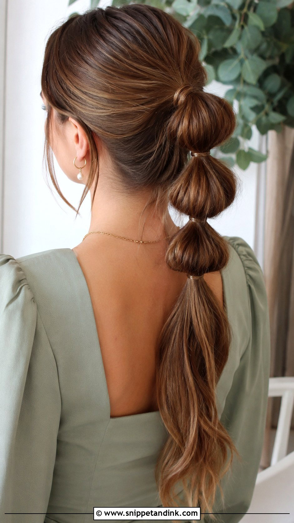 Half Up Bubble Ponytail - Snippet and Ink - 20 Summer Wedding Guest Hairstyles