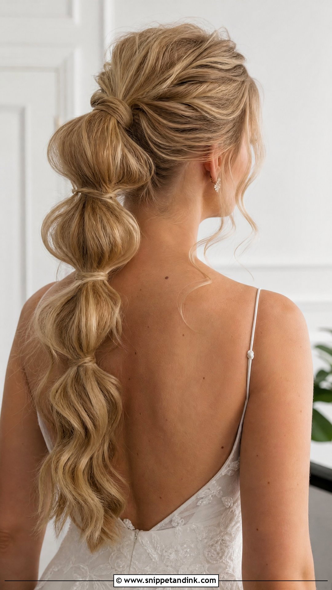 Half Up Bubble Ponytail With Texture - Snippet and Ink - 20 Wedding Hairstyles for Layered Hair