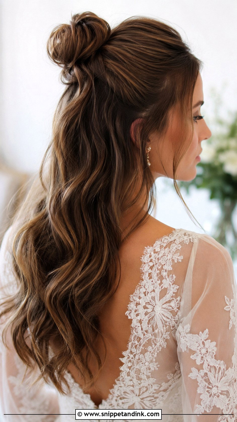 Half Up Bun - Snippet and Ink - 25 Wedding Buns