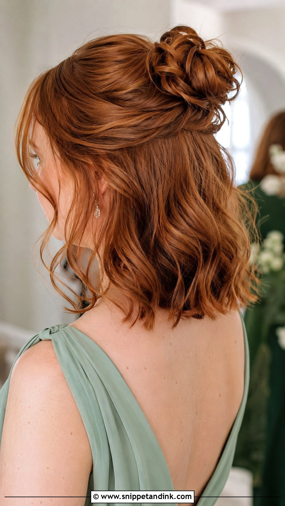 Half Up Bun Bridesmaid Updo - Snippet and Ink - 20 Simple Bridesmaid Hairstyles Updo