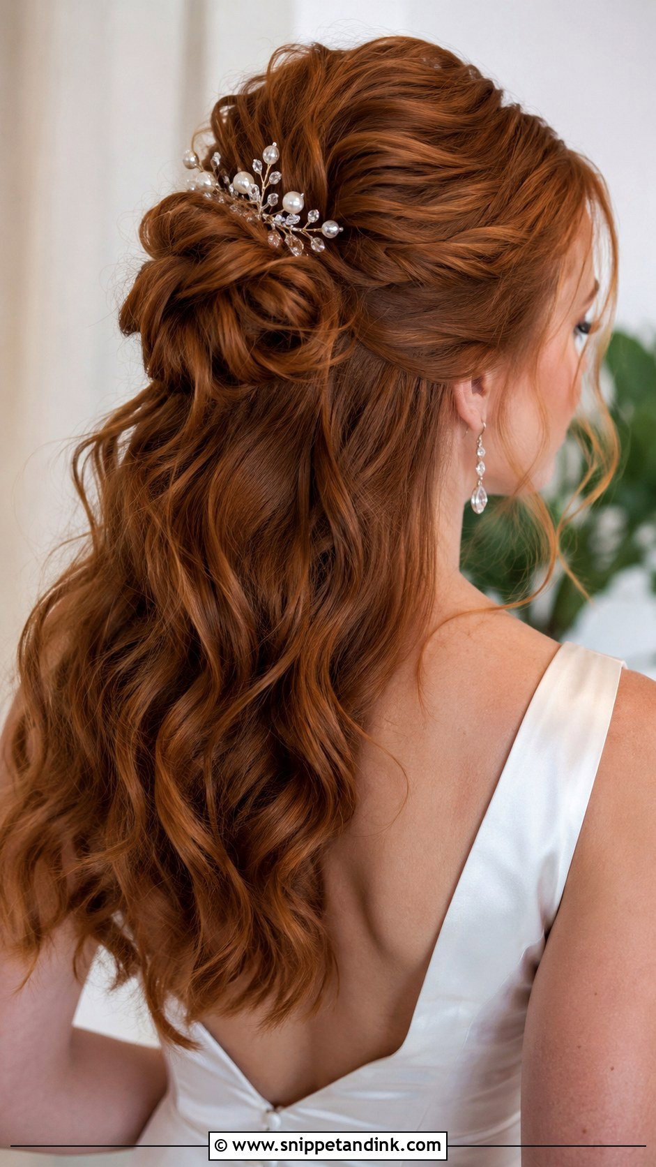 Half Up Bun Wedding Hair - Snippet and Ink - 25 Romantic Half-Up Wedding Hair Ideas