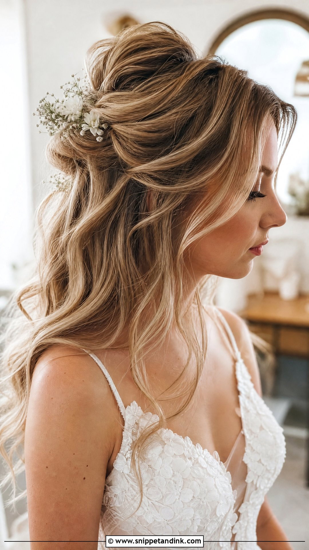 Half Up Bun With Volume - Snippet and Ink - 20 Wedding Hairstyles Fine Hair