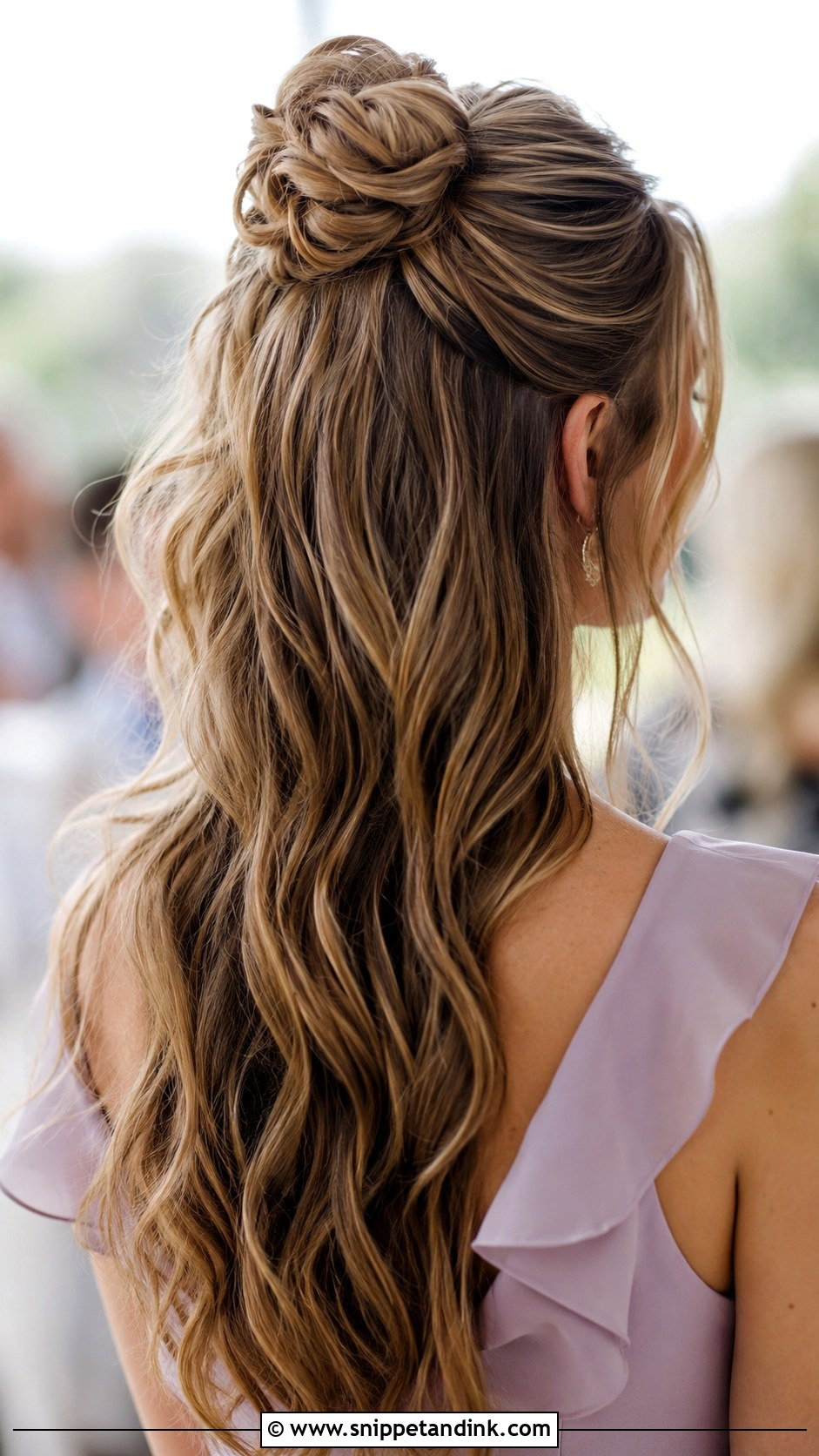 Half Up Bun for Wedding Guest - Snippet and Ink - 30 Hairdos for Wedding Guest