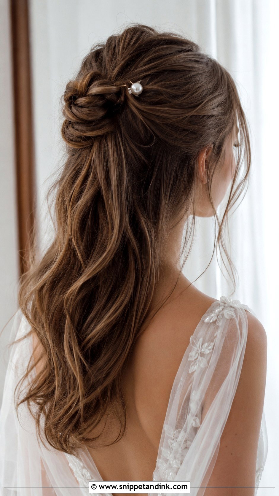 Half Up Bun for Wedding - Snippet and Ink - 25 Cute Hairstyles for Wedding