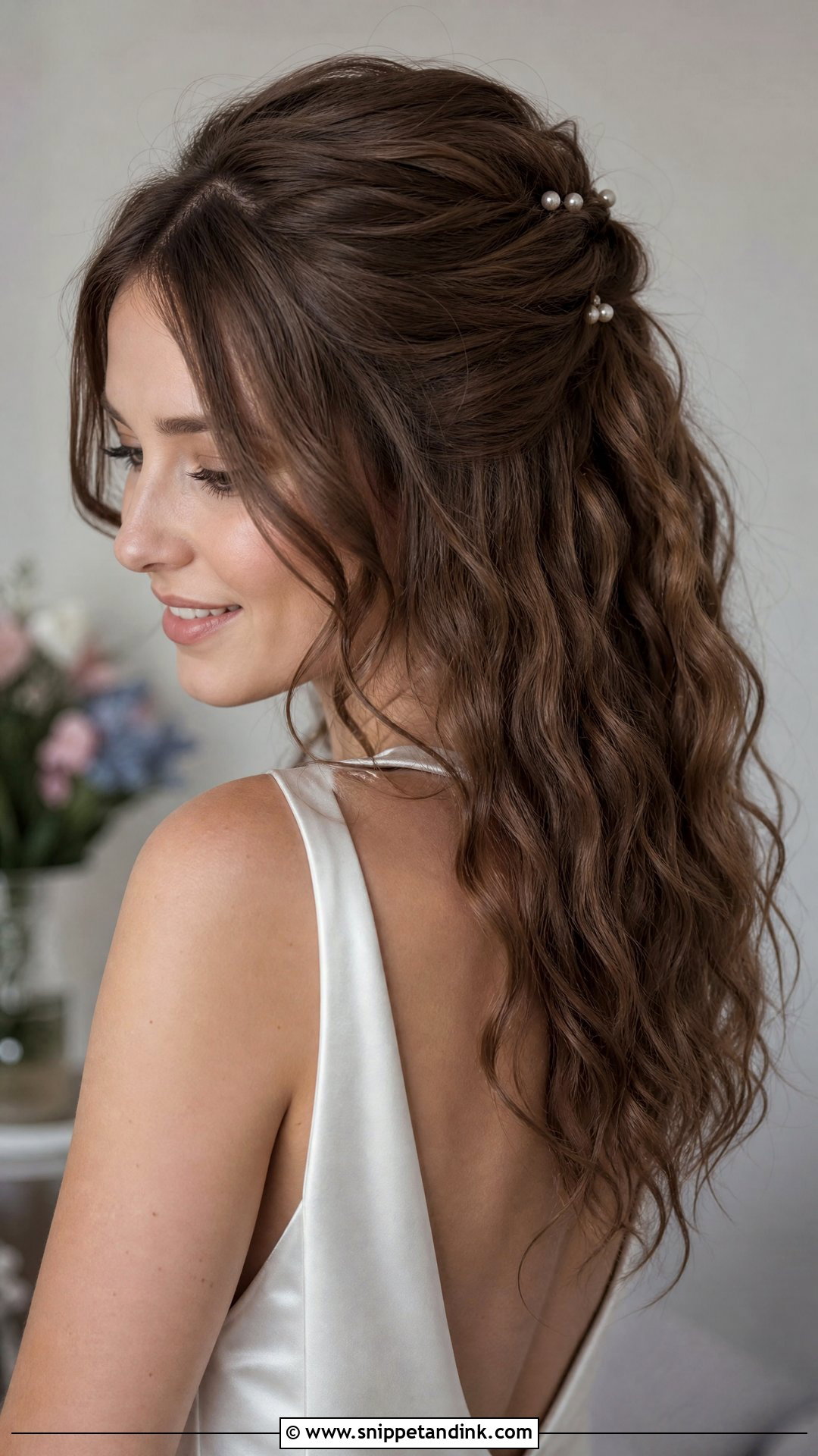 Half Up Crimped Wedding Hair - Snippet and Ink - 15 Crimped Wedding Hairstyles