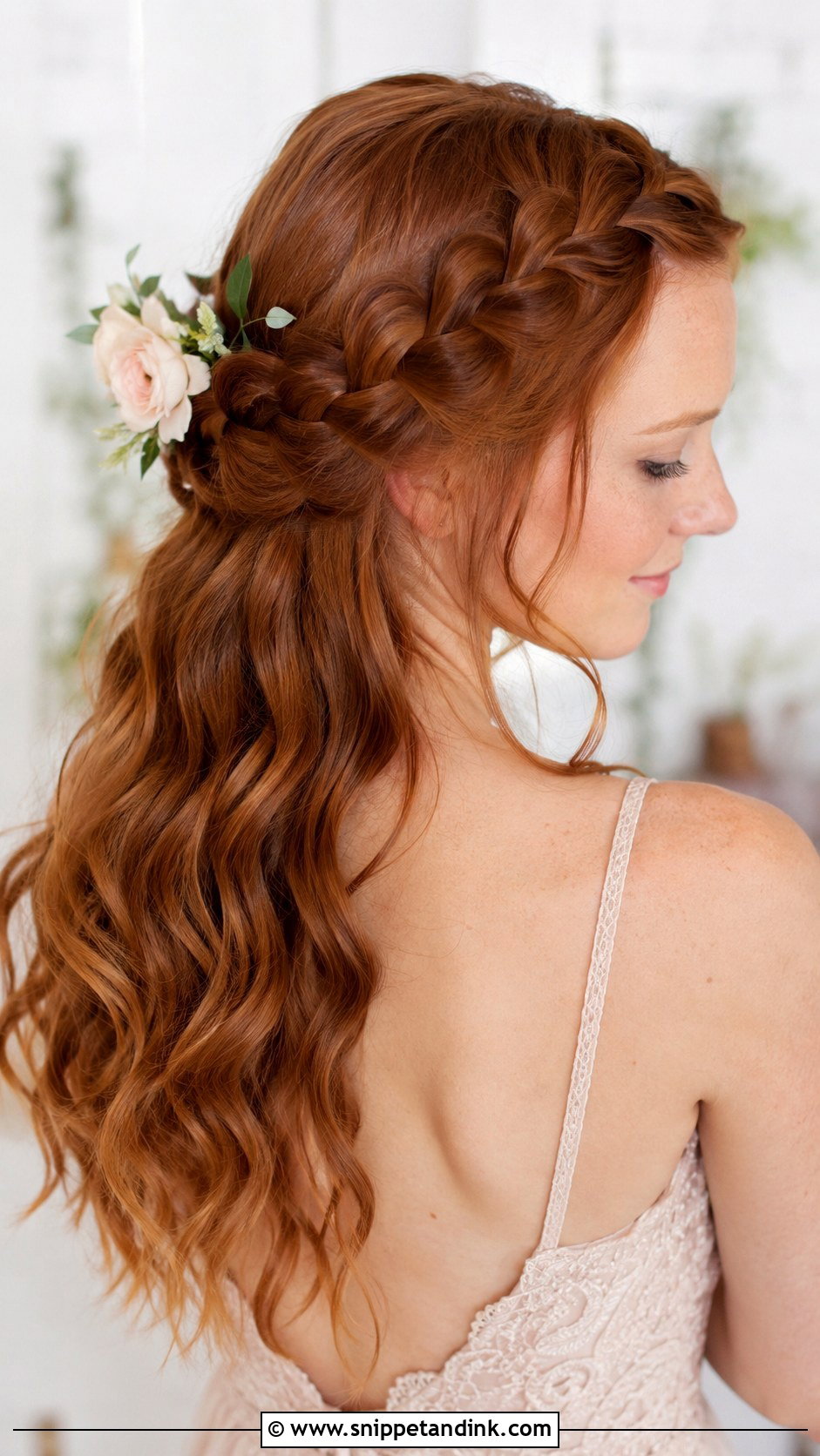 Half Up Crown Braid - Snippet and Ink - 25 Half-Up Mother of the Bride Hair Ideas