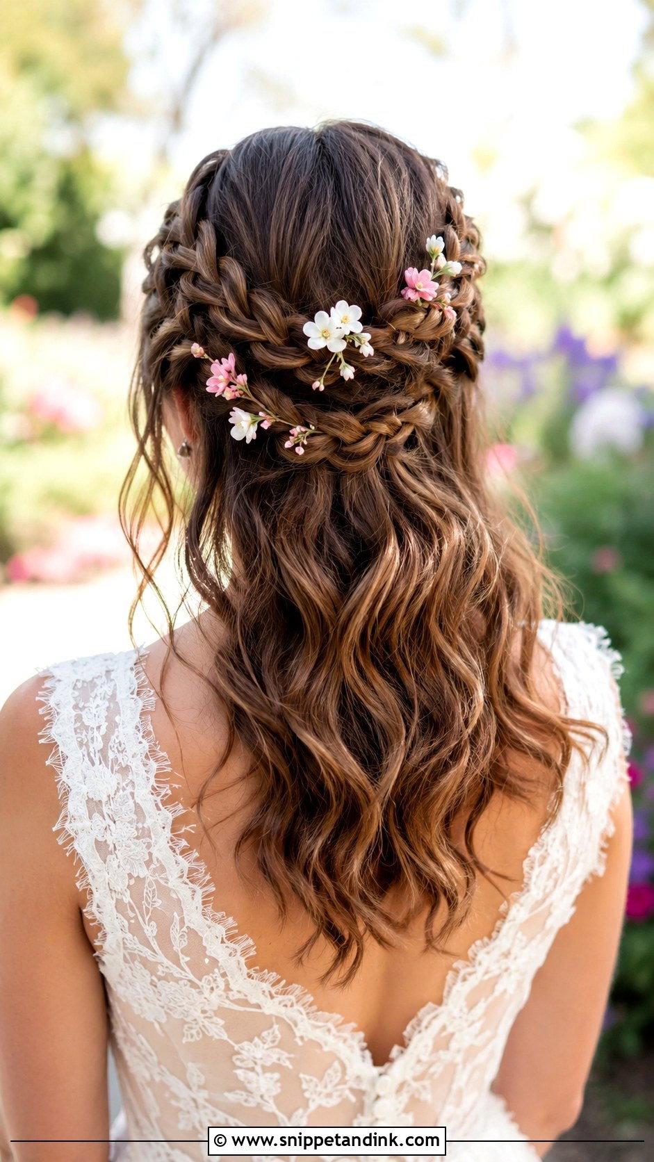 Half Up Crown Braid - Snippet and Ink - 30 Simple Hairstyles for Wedding