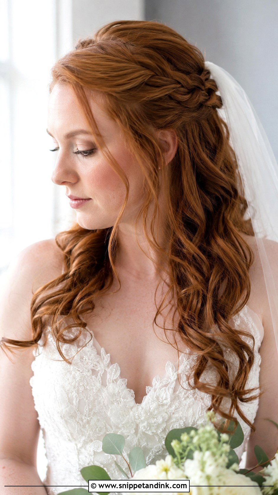 Half Up Curls With Twists - Snippet and Ink - 20 Bride Hair Down Curls