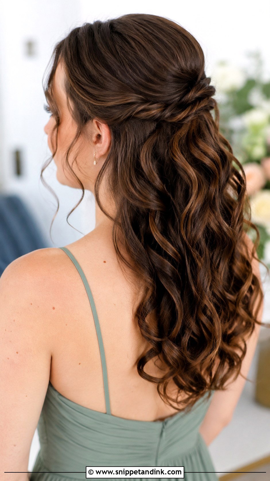 Half Up Curly Bridesmaid Hair - Snippet and Ink - 20 Bridesmaid Hairstyles Curly Hair