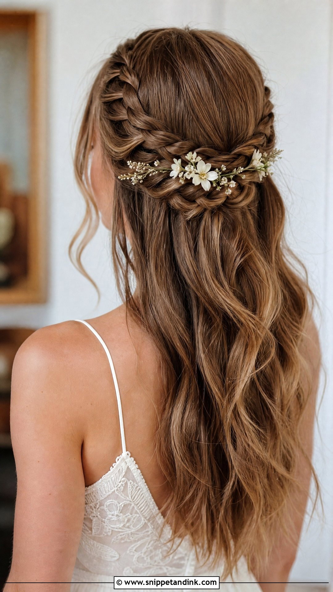 Half Up Double Braid Hairstyle - Snippet and Ink - 20 Half-Up Wedding Hairstyles