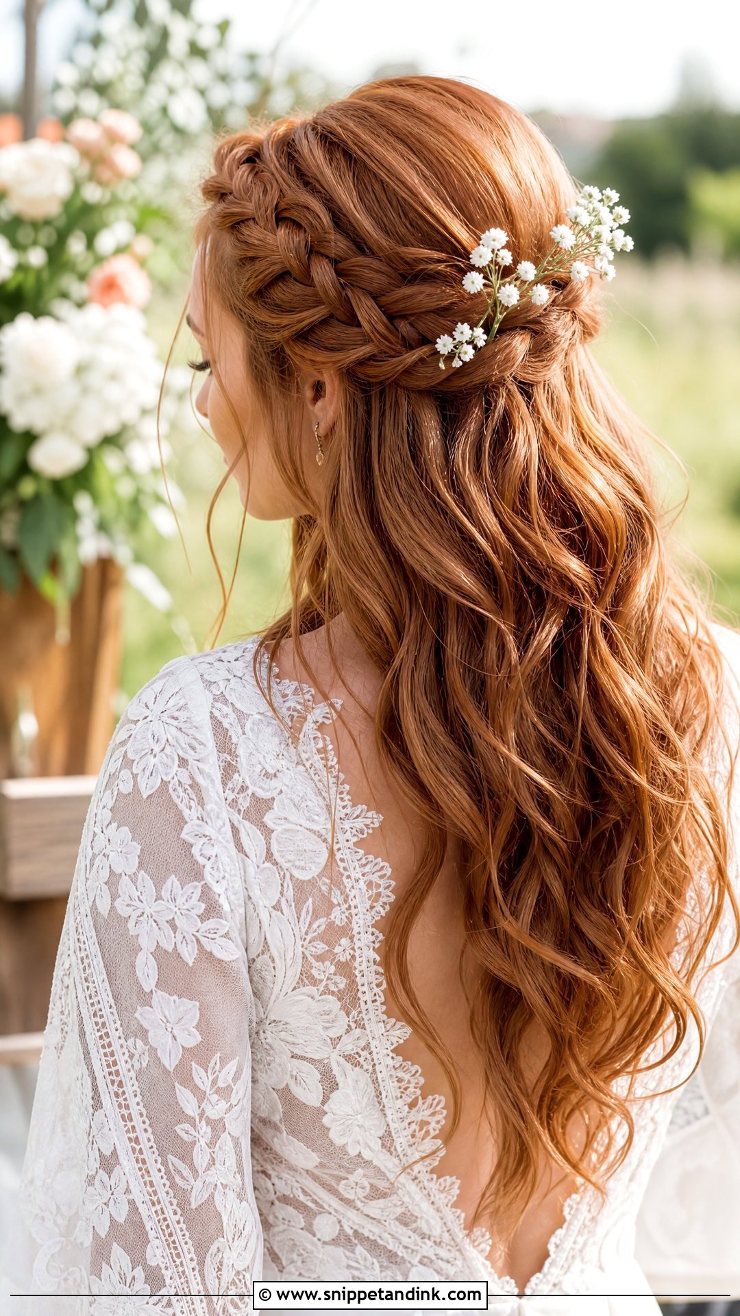 Half Up Double Braid Wedding Hairstyle - Snippet and Ink - 20 Half-Up Wedding Hairstyles for Long Hair the Bride