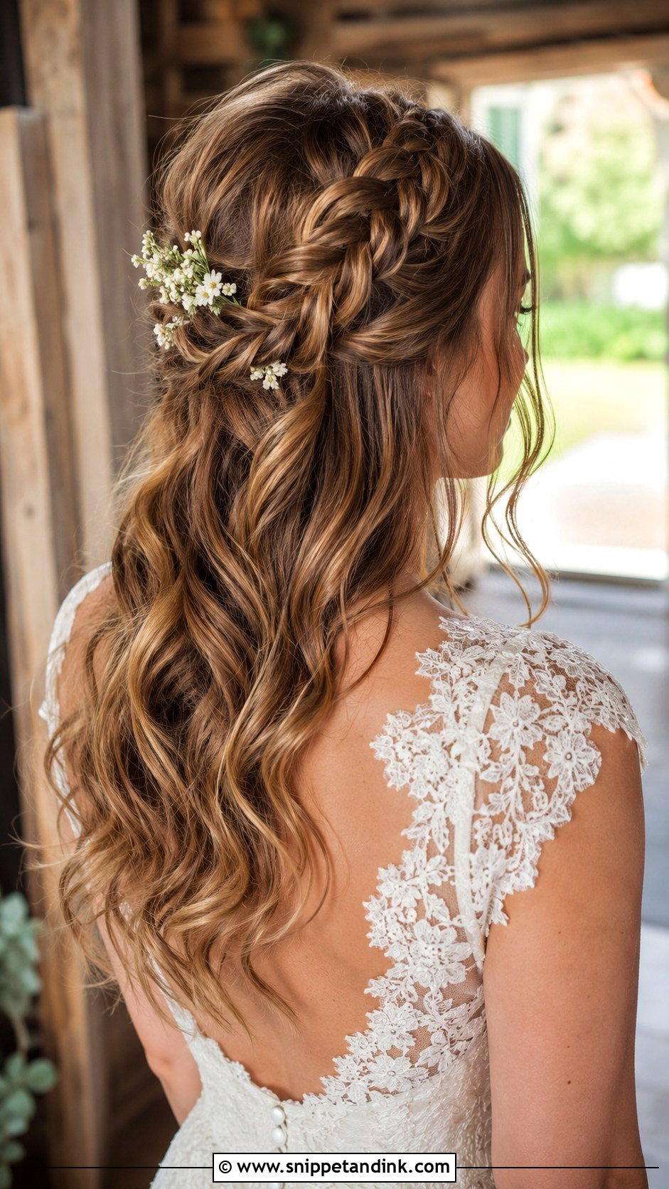 Half Up Dutch Braid Wedding Hair - Snippet and Ink - 25 Romantic Half-Up Wedding Hair Ideas